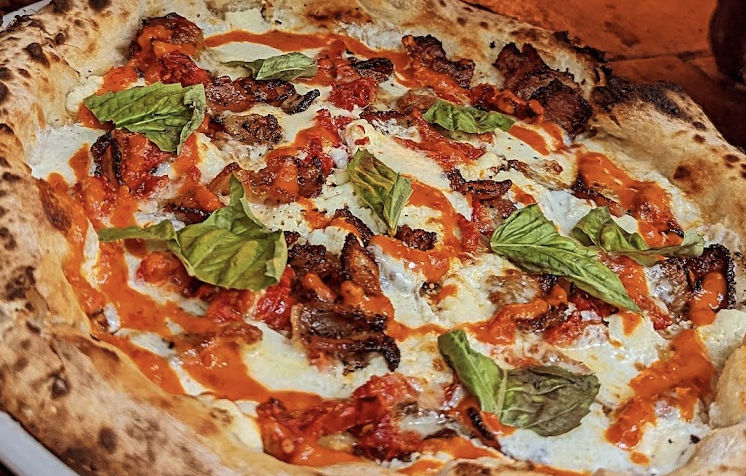 Craft 64 Scottsdale signature dishes Honey Bee PizzaWood Fired BLTMargherita Pizza
